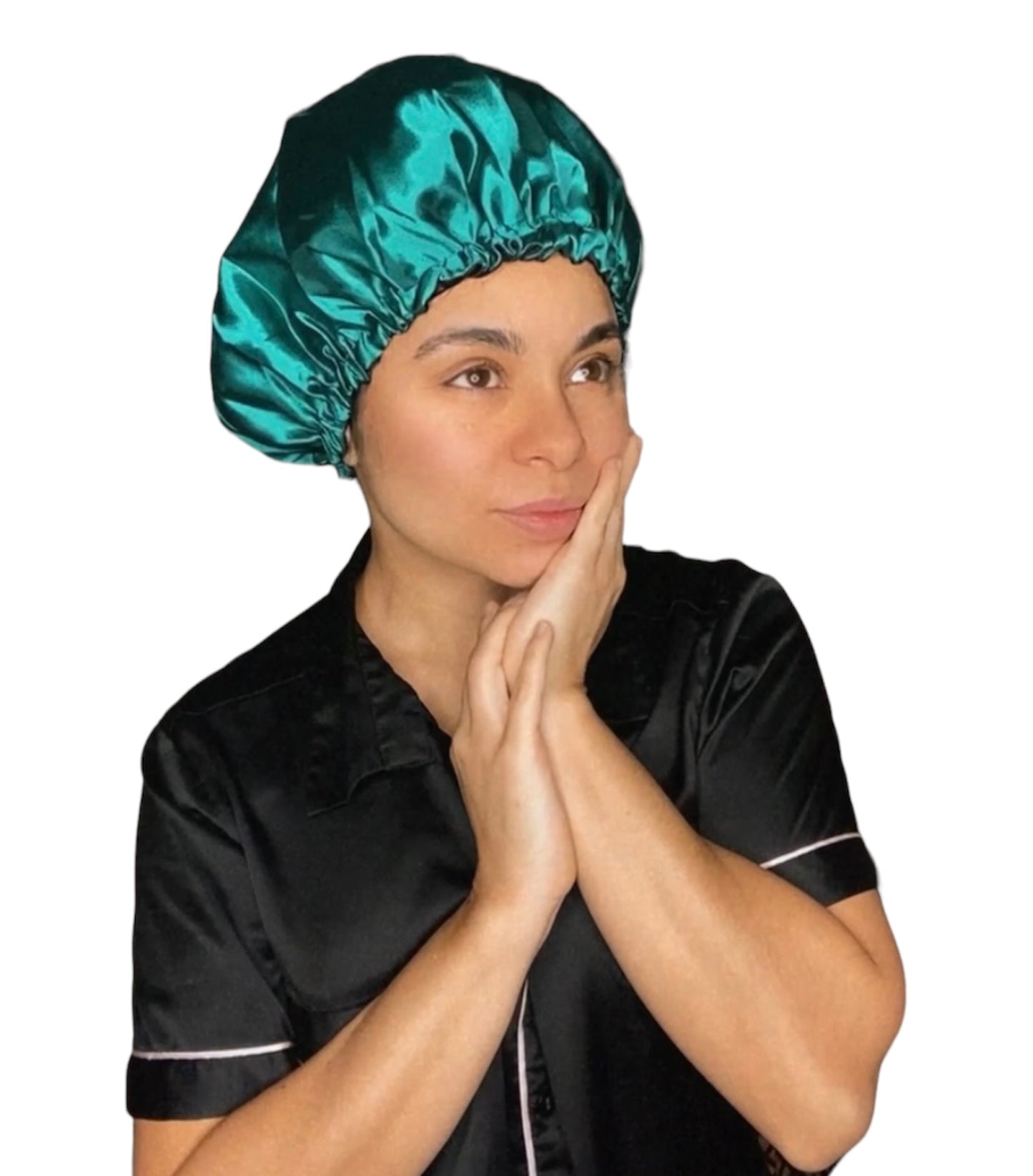 SATIN BONNET AND SCRUNCHIE FOR SLEEPING