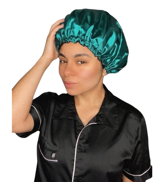 SATIN BONNET AND SCRUNCHIE FOR SLEEPING